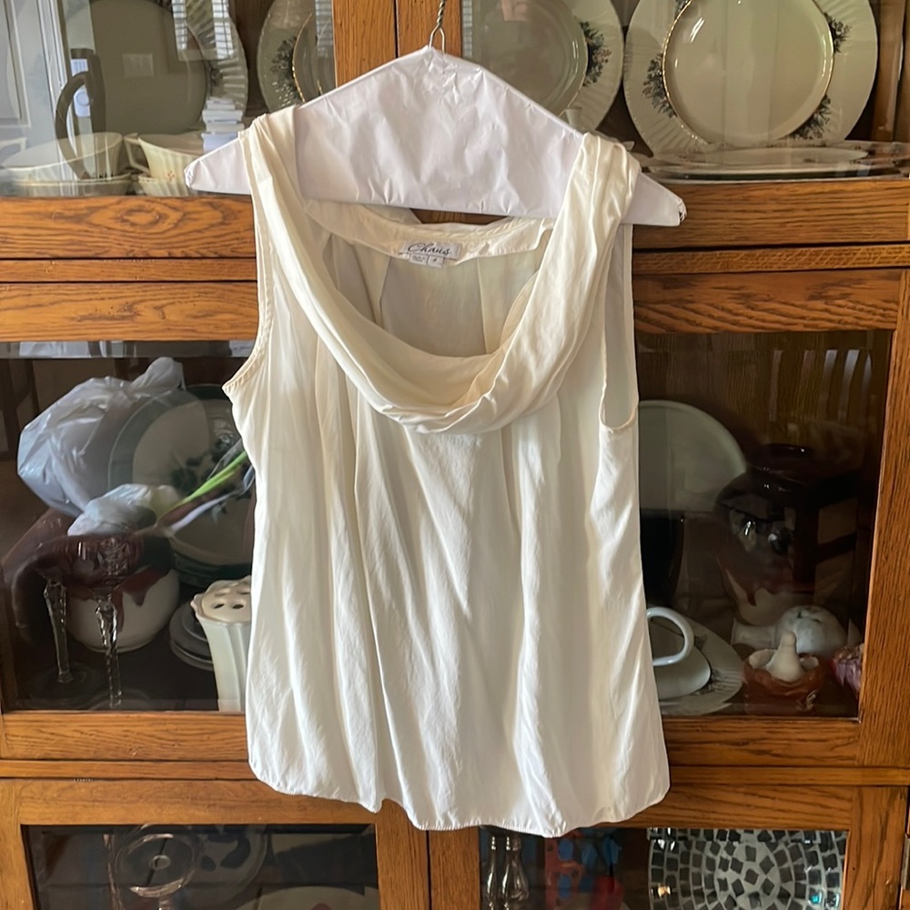 Chais 100% silk ivory tank